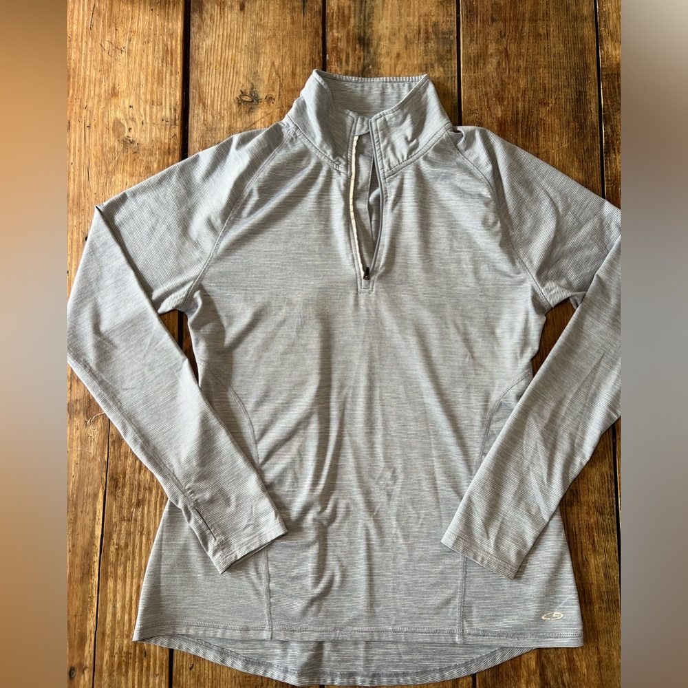 Champion | Womens Athletic Long Sleeve T-Shirt | M | Gray | EUC